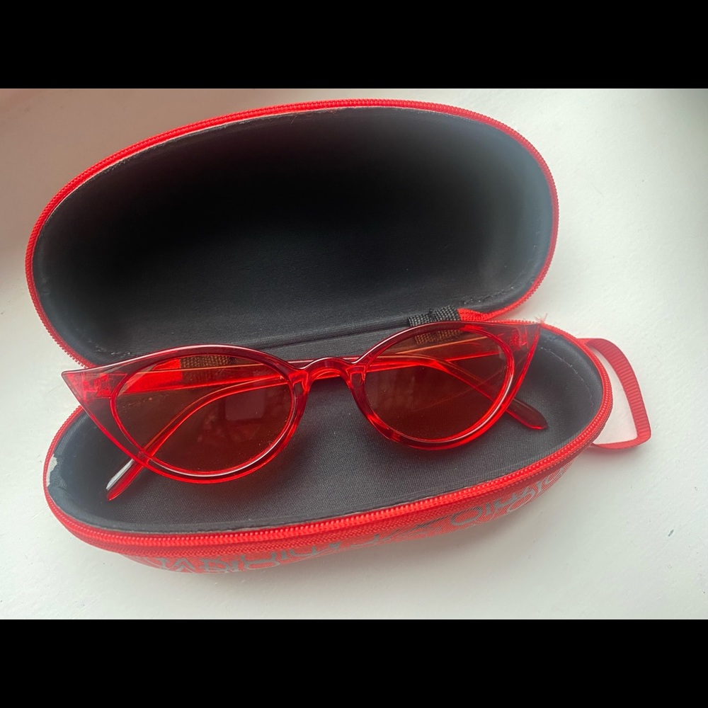 Cat Eye Red Sunglasses